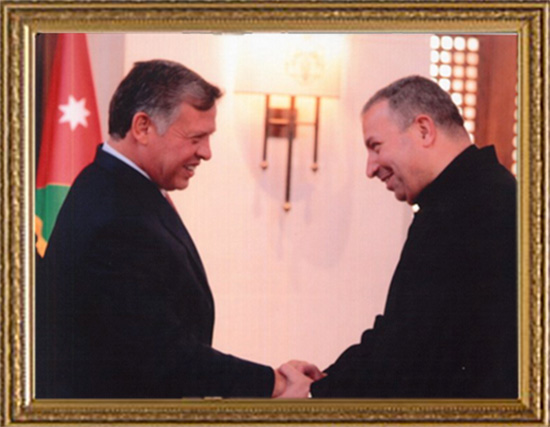King Abdullah II and Rev. Raymond